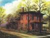 Painting of home front by Rachel Williams