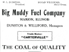 Big Muddy Fuel Company Ad. 1904