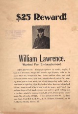 Reward for William Lawrence