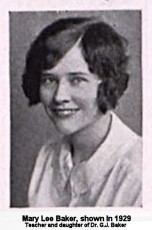 Mary Lee Baker 1929