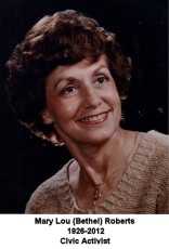 Mary Lou Roberts 1926-2012
