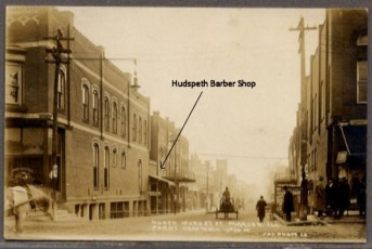 Hudspeth Barber Shop 106 N. Market ca 1910